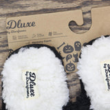 Dluxe By Dearfoams Womens Ghost Slide Sherpa Lined Slippers 91083665 Black S
