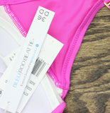Bleu By Rod Beattie Shirred Bikini Swim Top With Molded Cups Dahlia Pink 36DD