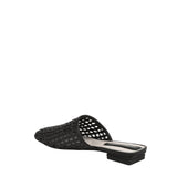 Franco Sarto Toba Mule Slip On Square Toe J8092S1 Black Woven 9M