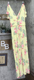 Global Chic By Iman Womens Knit Maxi Dress with Head Band Yellow Floral XL Tall