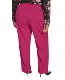Calvin Klein Mid-Rise Straight-Leg Pants X4NPL553 Mulberry Purple 14W