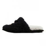 Dluxe By Dearfoams Womens Ghost Slide Sherpa Lined Slippers 91083665 Black S
