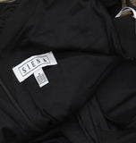 Siena Womens Ruffled V-Neck Ponte Bodycon Mini Dress SATP1725 Black 2