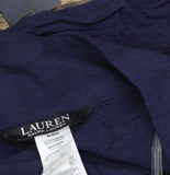 Lauren Ralph Lauren Beach Swim Cover-Up Tunic with Side Slits Dark Navy Blue 1X