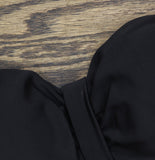 Motherhood Maternity Front Maternity Swim Top with Adjustable Straps Black XS