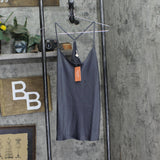 State of Day Womens Crepe De Chine Camisole Pant Pajama Set Ebony Gray M