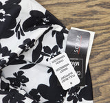 Island Escape Womens Magnolia Underwire Swim Dress One Piece Black / White 12