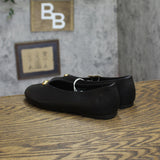 A New Day Charlie Embellish Faux Leather Flats 95142239 Black 7.5M
