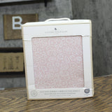 Living Textiles Baby Girls Flower Print Crib Sheet Pink / White Flower Crib