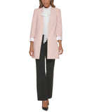 Calvin Klein Womens Petite Open Front Rolled Cuff Blazer T1JJL165