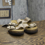 Universal Thread Womens Devin Two Band Footbed Sandals 89254785 Taupe Brown 9.5M