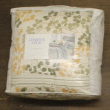 Charter Club Leaves Reversible 3-Piece Cotton Comforter Set Green Multi King
