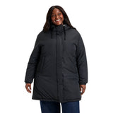 Universal Thread Zip Snap Closure Drawstring Hood Parka Jacket Coat Black 2XL