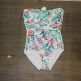 Tommy Bahama Bandeau Tummy-Control One-Piece Swimsuit Tropi-calling White 10