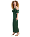 RACHEL by  Rachel Roy Womens Greener Off the Shoulder Ruffle Jumpsuit Green XS