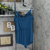 Aqua Green Womens One Piece Romper Swimsuit Swim Suit Blue Green XL