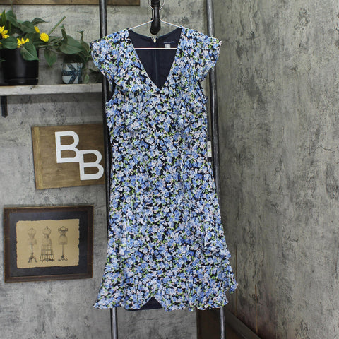 Tommy Hilfiger Chiffon Floral Fit & Flare Dress Sky Captain / Blue Multi 4