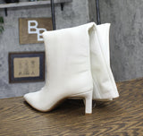 On 34th Womens Rachelle Stovepipe Boots 10019723900 Bone Smooth White 5M