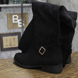 Sun + Stone Anyaa Faux Suede Over-the-Knee Boots Wide Calf Black 8.5M-WC