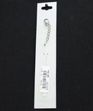 Crystale by L & J Flip Flop Pendant Crystal Anklet Silver Gray / Blue 8" + 1.5"
