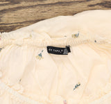 Black Tape Plus Size Printed Cotton Flutter-Sleeve Top Garden Way Off white 2X