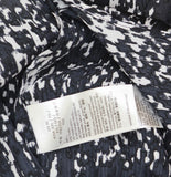 Calvin Klein Womens Satin Button Up Belted Dress 44C060G Inkwell Blue Multi XL