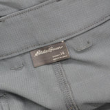 Eddie Bauer Capri Pants Side Zipper Cargo Pocket Ripstop Pants 1767954 Gray 14