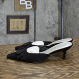 Karen Scott Womens Vintage Short Fabric Heels 1673eeb44456d4 Black 5.5M