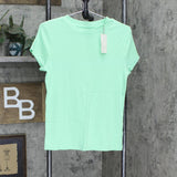A New Day Womens Ribbed Short Sleeve T-Shirt Tee 1666dda492f5c6 Green L