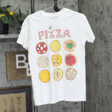 Unfortunate Portrait Pizza Graphic T-Shirt UPMB-1001 White XS