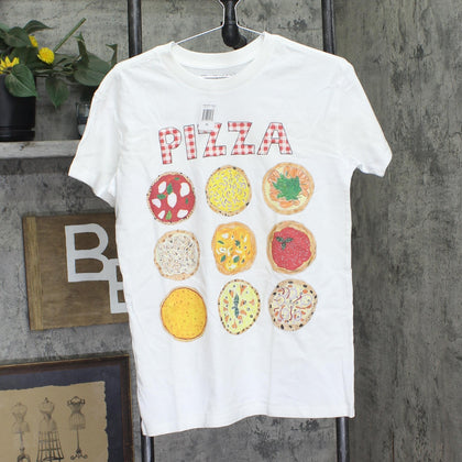 Unfortunate Portrait Pizza Graphic T-Shirt UPMB-1001 White XS