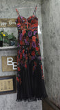 Aqua Womens Floral Bustier Maxi Dress IDO14179 Black Multi S