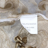 Regal Home Lombardi Floral Rod Pocket Waterfall Valance Mocha Brown 58 x 38