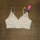 Maidenform Womens Pure Comfort Lace Bralette Soft Cup 23020250273 White 36A