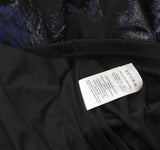 DKNY Womens Metallic Jacquard Scoop-Neck Midi Dress Navy Blue 8