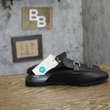 A New Day Womens Sandy Mule Flats Faux Leather 87930575 Black 8M