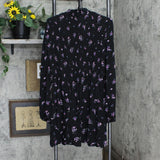 Wild Fable Women's Floral Print Long Sleeve High Neck Smocked Floral Dress