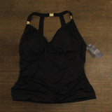 Lauren Ralph Lauren Beach Club Tankini Top 20201126W Black 22W