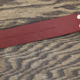 Chicos Womens Vintage Genuine Leather Ornate Buckle Belt Red M/L