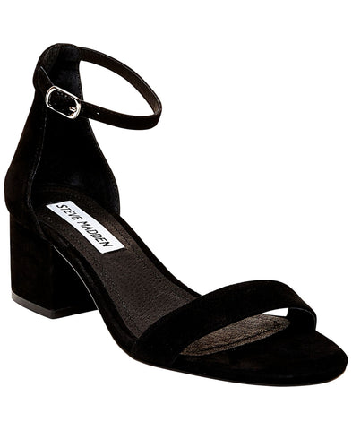 Steve Madden Womens Block Irenee Dress Sandal IRENEE Black Suede 7M