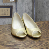Laura Ashley Womens Vintage Open Toe Wedge Heels 1673ec74573228 Gold Yellow 6M