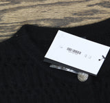 C By Private Label 2-Ply Cashmere Crochet Cardigan Button Front Sweater Black S