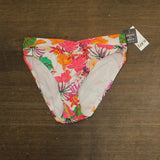Bar III Criss Cross Waistband Bikini Swim Bottom White Multi M