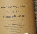 Noble Linens 3-Piece Set with Floral Stitching Latte Brown King / Cal King