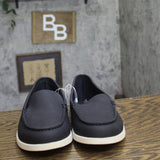 Goodfellow & Co Mens Alfred Slip On Faux Leather Sneaker Loafers Navy Blue 9