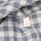 LC Lauren Conrad Womens Tie Front Cropped Plaid Button Up Shirt Blue Multi M