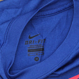 Nike Kids Boys Check Logo Dri-Fit Short Sleeve Athletic T-Shirt Tee Blue / Red M
