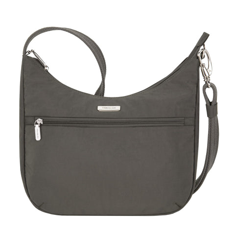 Travelon Anti-Theft Essentials East/West Hobo Bag 43486-510 Smoke Gray One Size