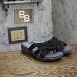 Clarks Breeze Rae Cam Slip-On Sandals 26182100 Black / Gray 9.5M
