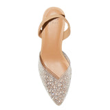 A New Day Womens Isabel Wide Width Embellished Slingback Kitten Heels Brown 8.5W